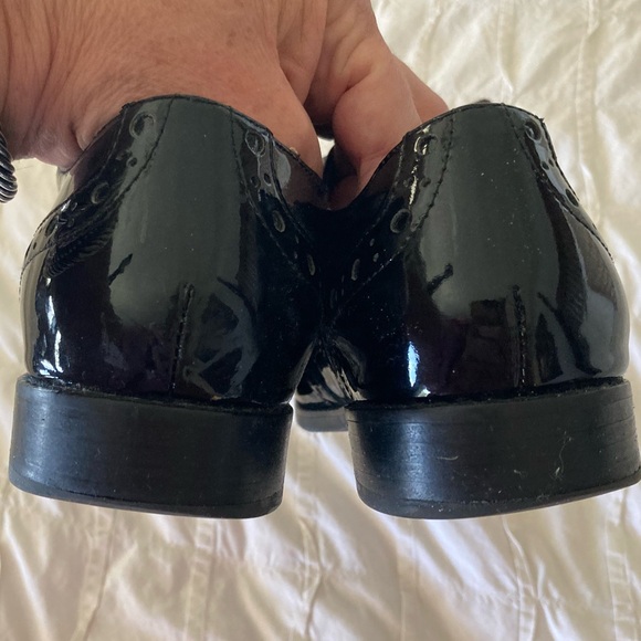 VIONIC HADLEY OXFORD Black Patent Shiny Dress Shoes Wingtip ORTHAHEEL - Picture 12 of 14